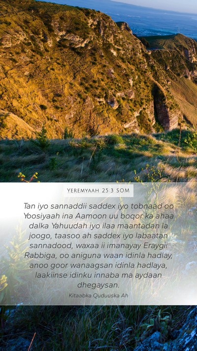 Yeremyaah 25:3 SOM Bible Verse Image