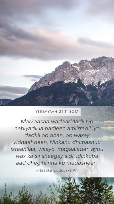 Yeremyaah 26:11 SOM Bible Verse Image