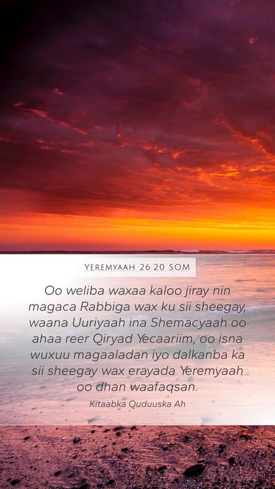 Yeremyaah 26:20 SOM Bible Verse Image