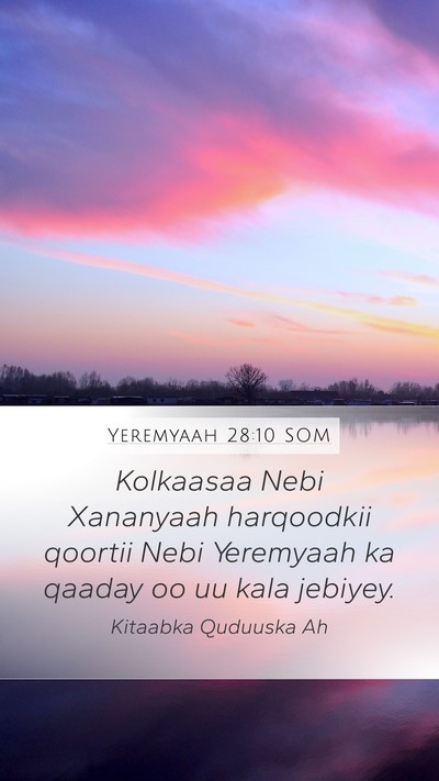 Yeremyaah 28:10 SOM Bible Verse Image