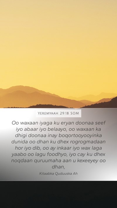 Yeremyaah 29:18 SOM Bible Verse Image