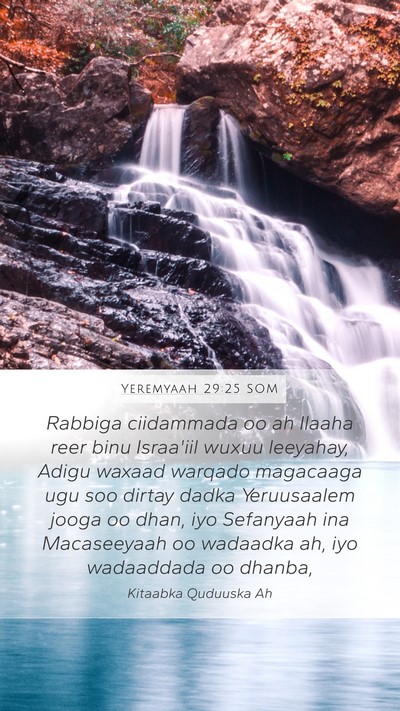 Yeremyaah 29:25 SOM Bible Verse Image