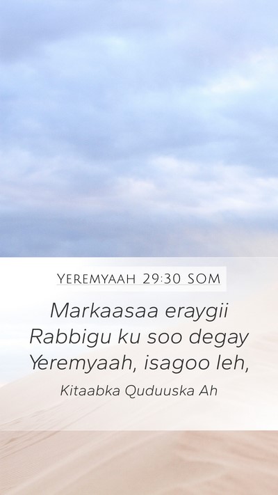 Yeremyaah 29:30 SOM Bible Verse Image