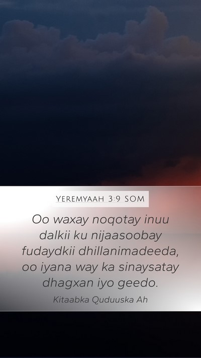 Yeremyaah 3:9 SOM Bible Verse Image