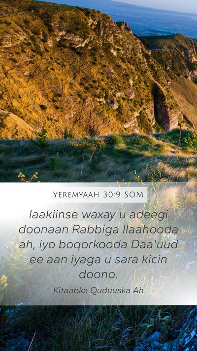 Yeremyaah 30:9 SOM Bible Verse Image