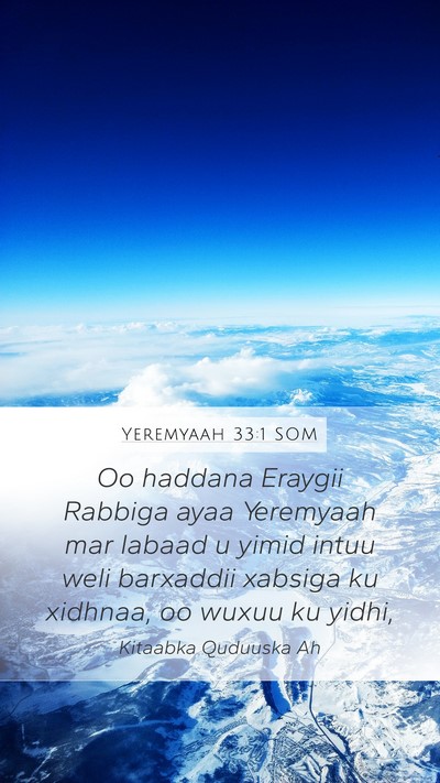 Yeremyaah 33:1 SOM Bible Verse Image