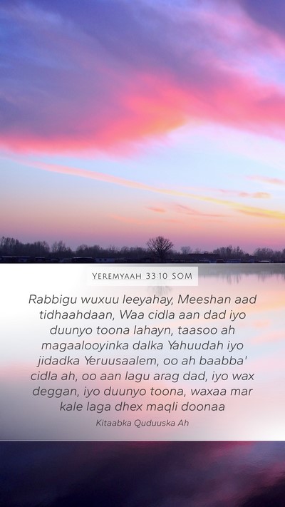 Yeremyaah 33:10 SOM Bible Verse Image