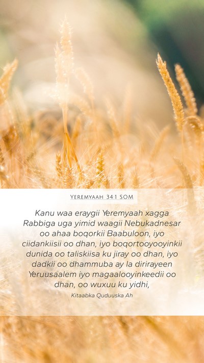 Yeremyaah 34:1 SOM Bible Verse Image