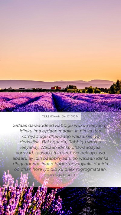 Yeremyaah 34:17 SOM Bible Verse Image