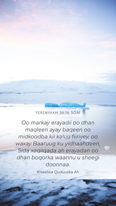 Yeremyaah 36:16 SOM Bible Verse Image