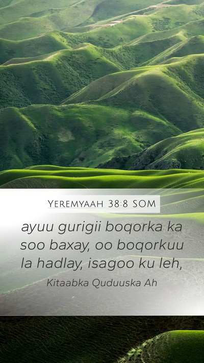 Yeremyaah 38:8 SOM Bible Verse Image