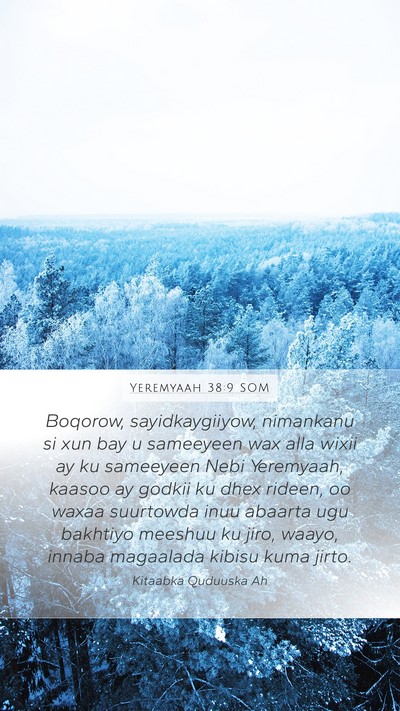 Yeremyaah 38:9 SOM Bible Verse Image