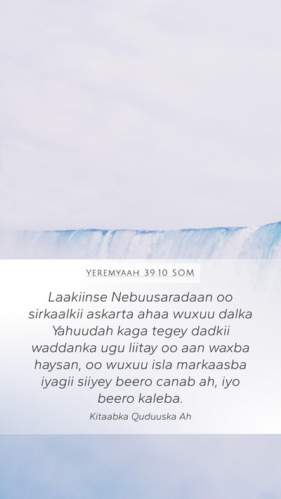Yeremyaah 39:10 SOM Bible Verse Image