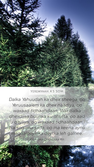Yeremyaah 4:5 SOM Bible Verse Image