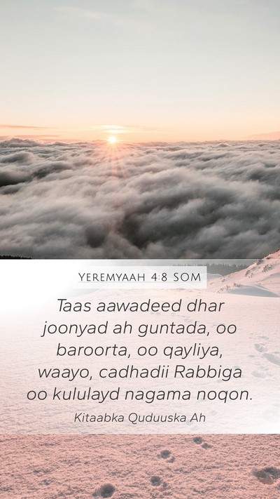 Yeremyaah 4:8 SOM Bible Verse Image
