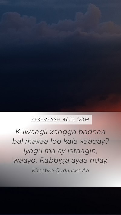 Yeremyaah 46:15 SOM Bible Verse Image