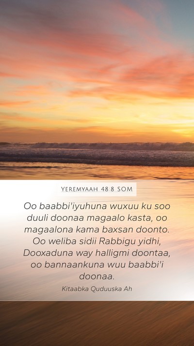 Yeremyaah 48:8 SOM Bible Verse Image