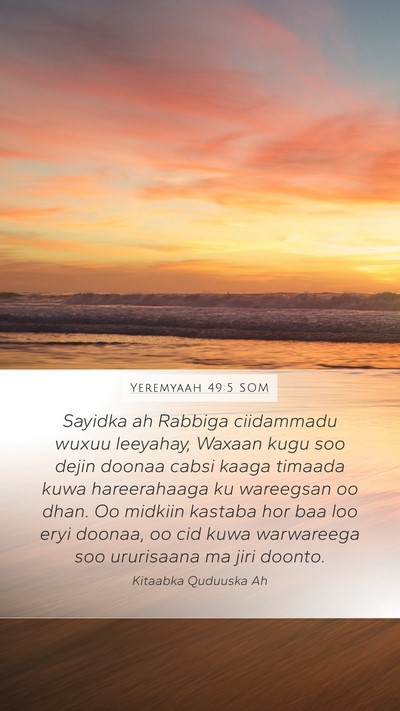 Yeremyaah 49:5 SOM Bible Verse Image