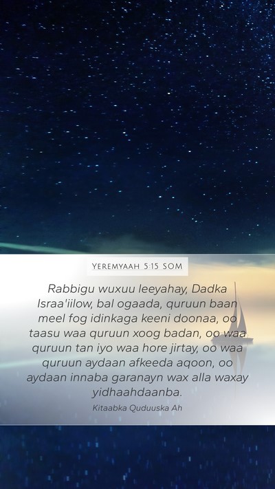 Yeremyaah 5:15 SOM Bible Verse Image
