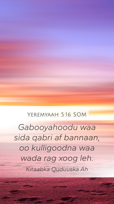 Yeremyaah 5:16 SOM Bible Verse Image