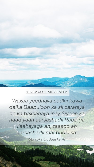 Yeremyaah 50:28 SOM Bible Verse Image