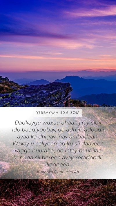 Yeremyaah 50:6 SOM Bible Verse Image