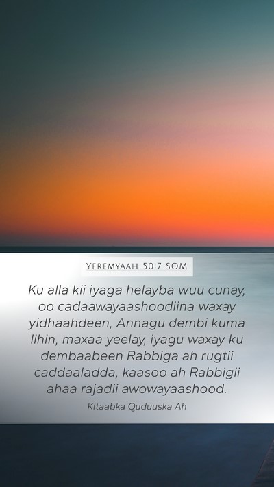 Yeremyaah 50:7 SOM Bible Verse Image