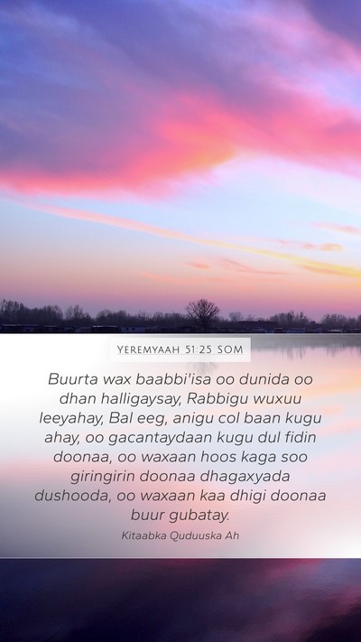 Yeremyaah 51:25 SOM Bible Verse Image