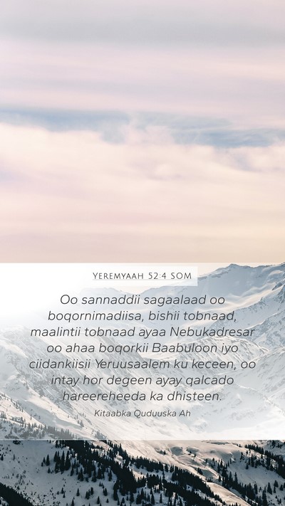 Yeremyaah 52:4 SOM Bible Verse Image