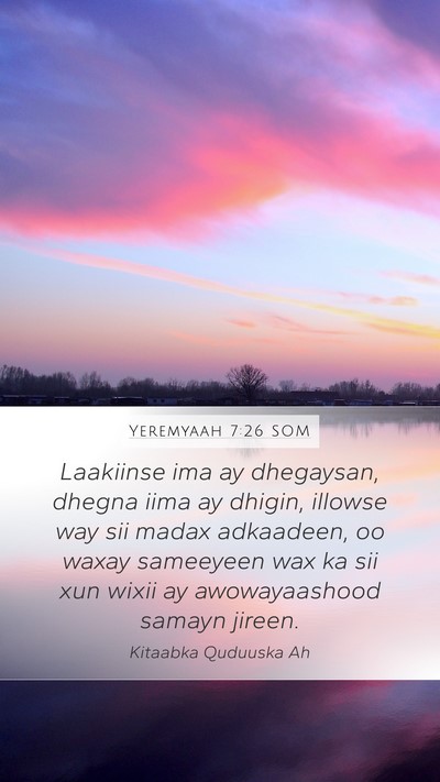 Yeremyaah 7:26 SOM Bible Verse Image
