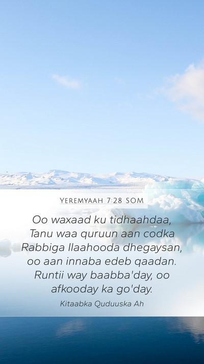 Yeremyaah 7:28 SOM Bible Verse Image