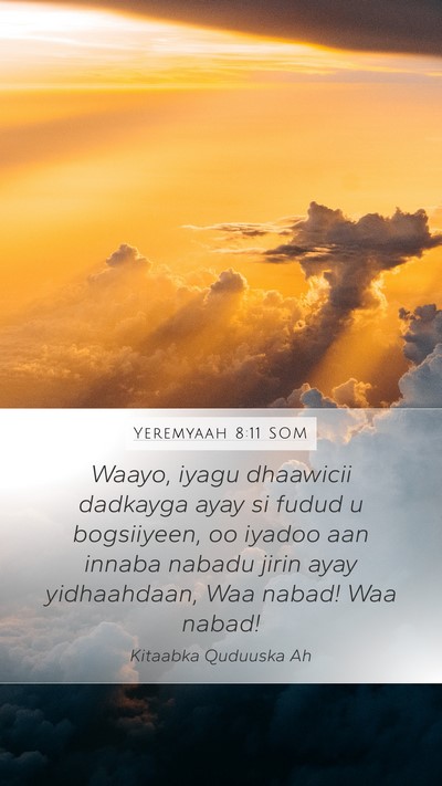 Yeremyaah 8:11 SOM Bible Verse Image
