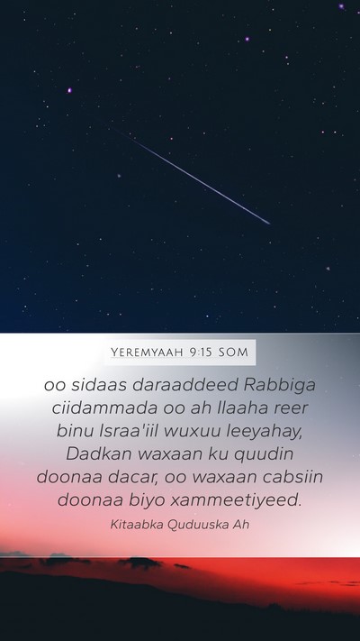 Yeremyaah 9:15 SOM Bible Verse Image