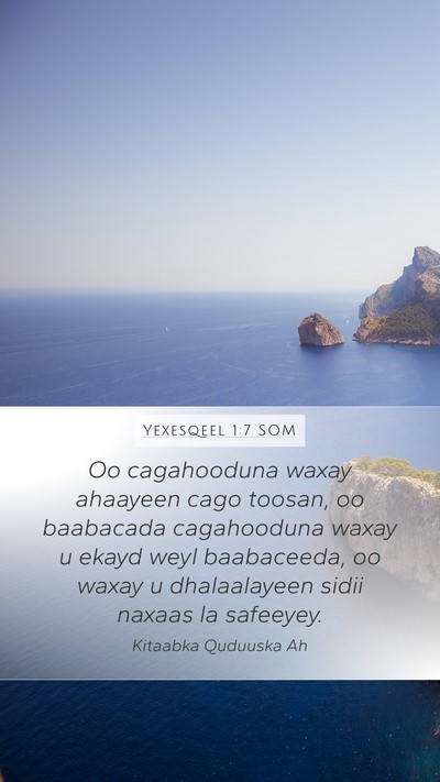 Yexesqeel 1:7 SOM Bible Verse Image