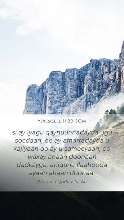 Yexesqeel 11:20 SOM Bible Verse Image