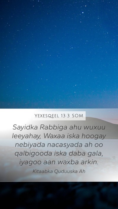 Yexesqeel 13:3 SOM Bible Verse Image