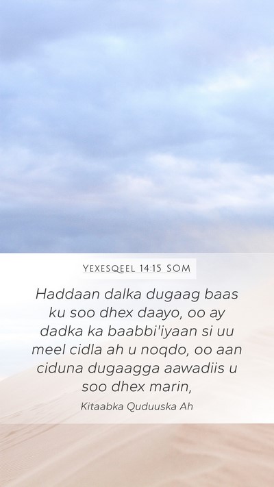 Yexesqeel 14:15 SOM Bible Verse Image