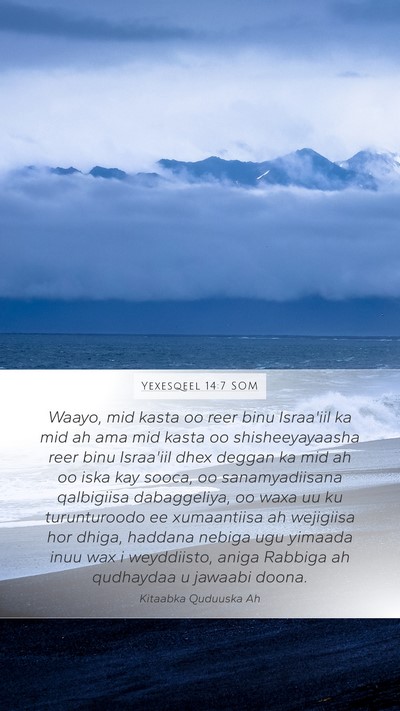 Yexesqeel 14:7 SOM Bible Verse Image
