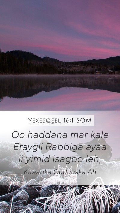 Yexesqeel 16:1 SOM Mobile Phone Wallpaper - Oo haddana mar kale Eraygii Rabbiga ayaa ii yimid - Mobile Bible Verse Wallpaper