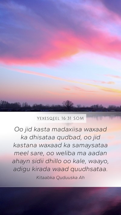 Yexesqeel 16:31 SOM Bible Verse Image