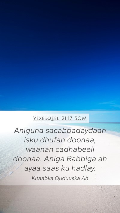 Yexesqeel 21:17 SOM Bible Verse Image