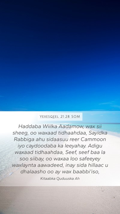 Yexesqeel 21:28 SOM Bible Verse Image