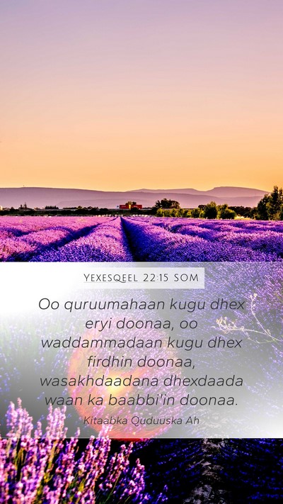 Yexesqeel 22:15 SOM Bible Verse Image