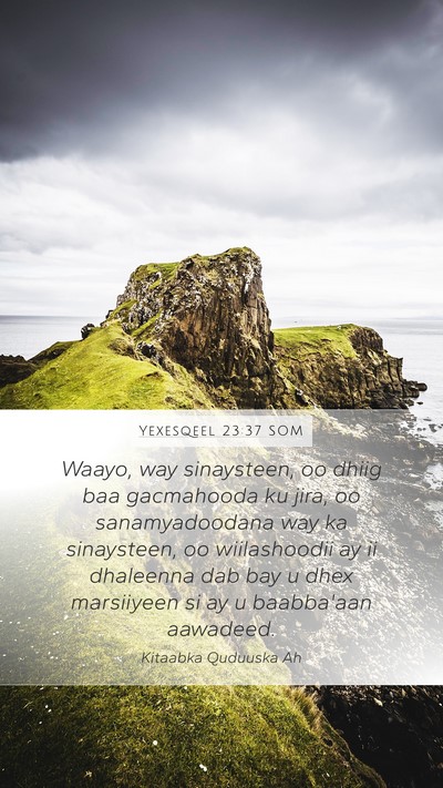 Yexesqeel 23:37 SOM Bible Verse Image