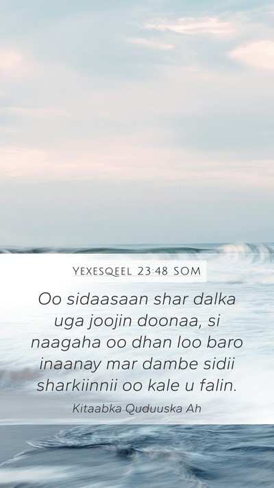 Yexesqeel 23:48 SOM Bible Verse Image