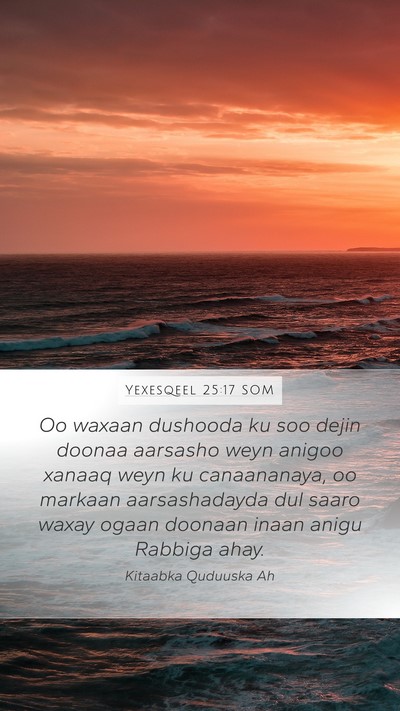 Yexesqeel 25:17 SOM Bible Verse Image