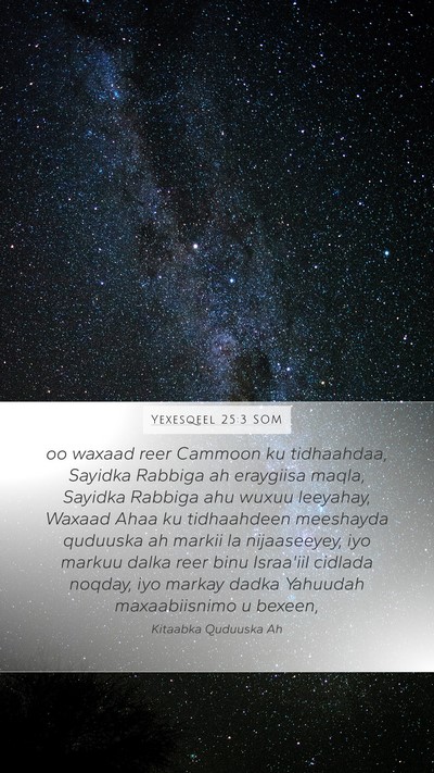 Yexesqeel 25:3 SOM Bible Verse Image