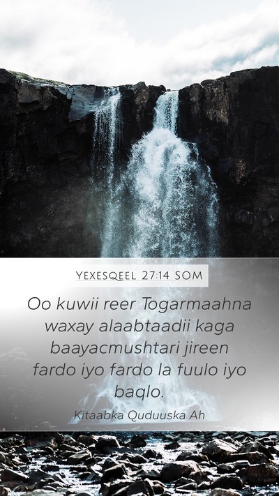 Yexesqeel 27:14 SOM Bible Verse Image