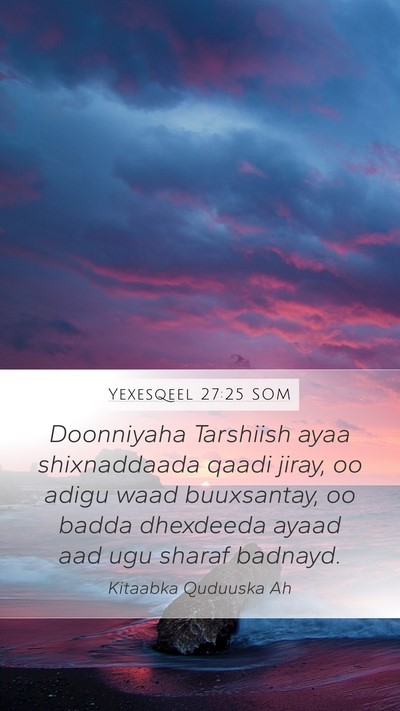 Yexesqeel 27:25 SOM Bible Verse Image