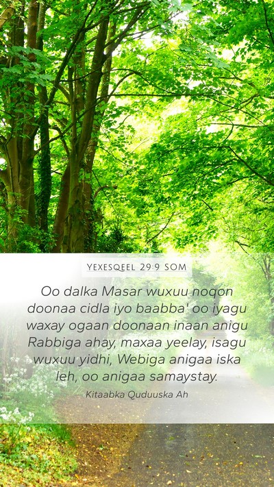 Yexesqeel 29:9 SOM Bible Verse Image